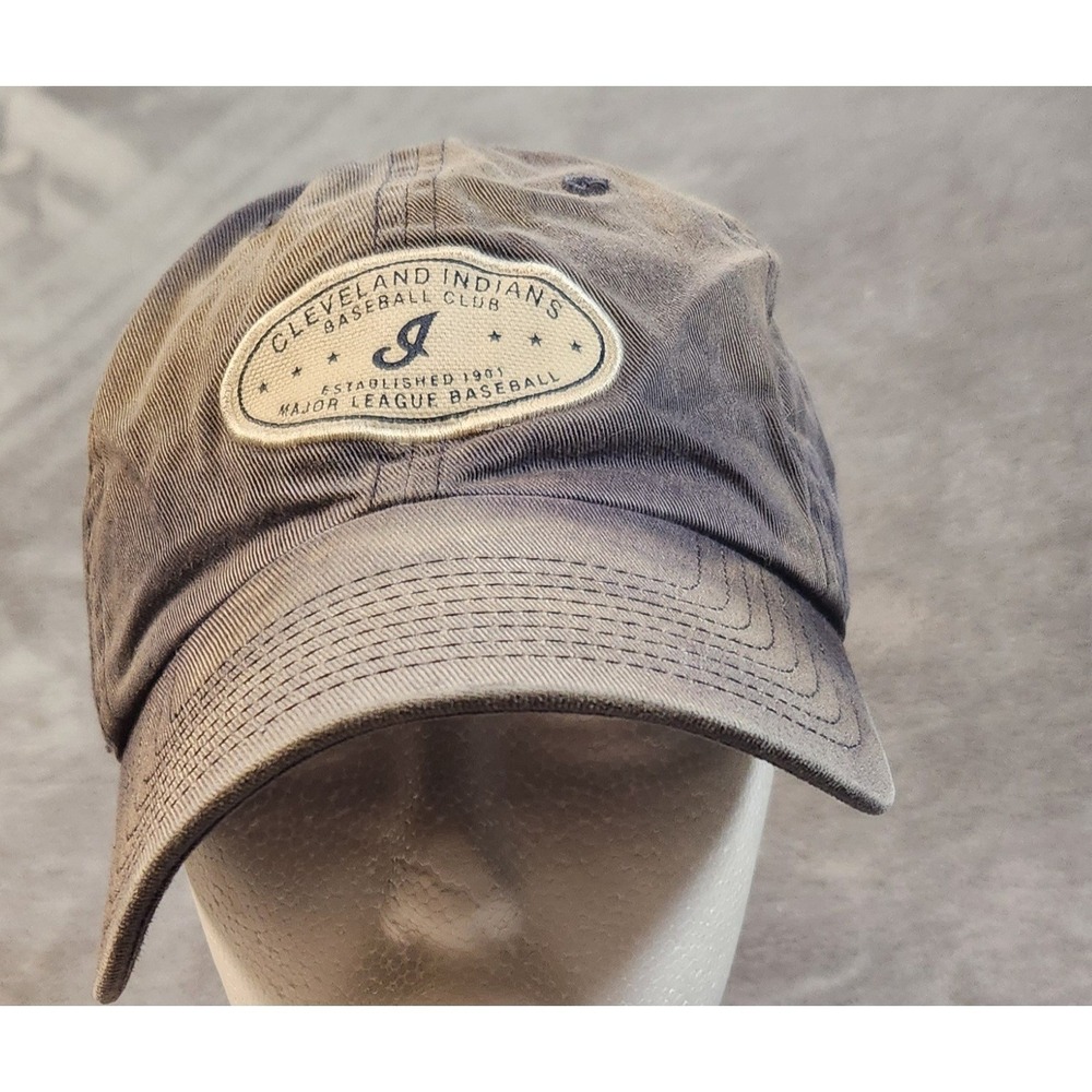 Cleveland Indians Hat Gray‎ Vintage Embroidered Oval Patch Baseball Club